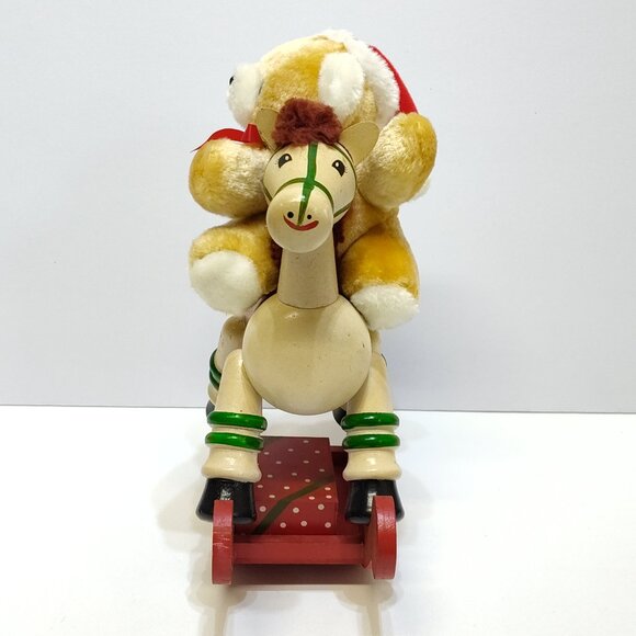 House Of Lloyd Rocking Horse Bear Musical Santa Claus Is Coming To Town See Vid. - Picture 4 of 14
